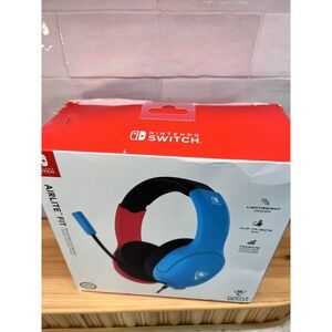 PDP Airlite Fit Wired Gaming Headset Nintendo Switch Neon‎ Red Blue 500-192